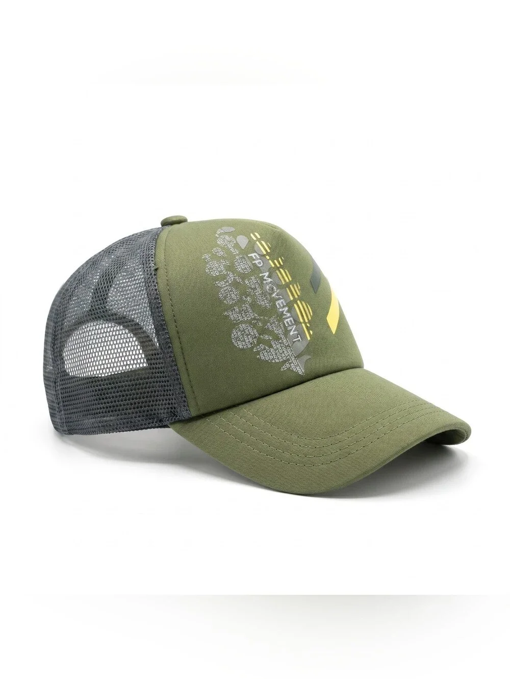 Free People Movement LA Terry Trucker Hat Olive Mesh Snapback Baseball Cap - Picture 2 of 6